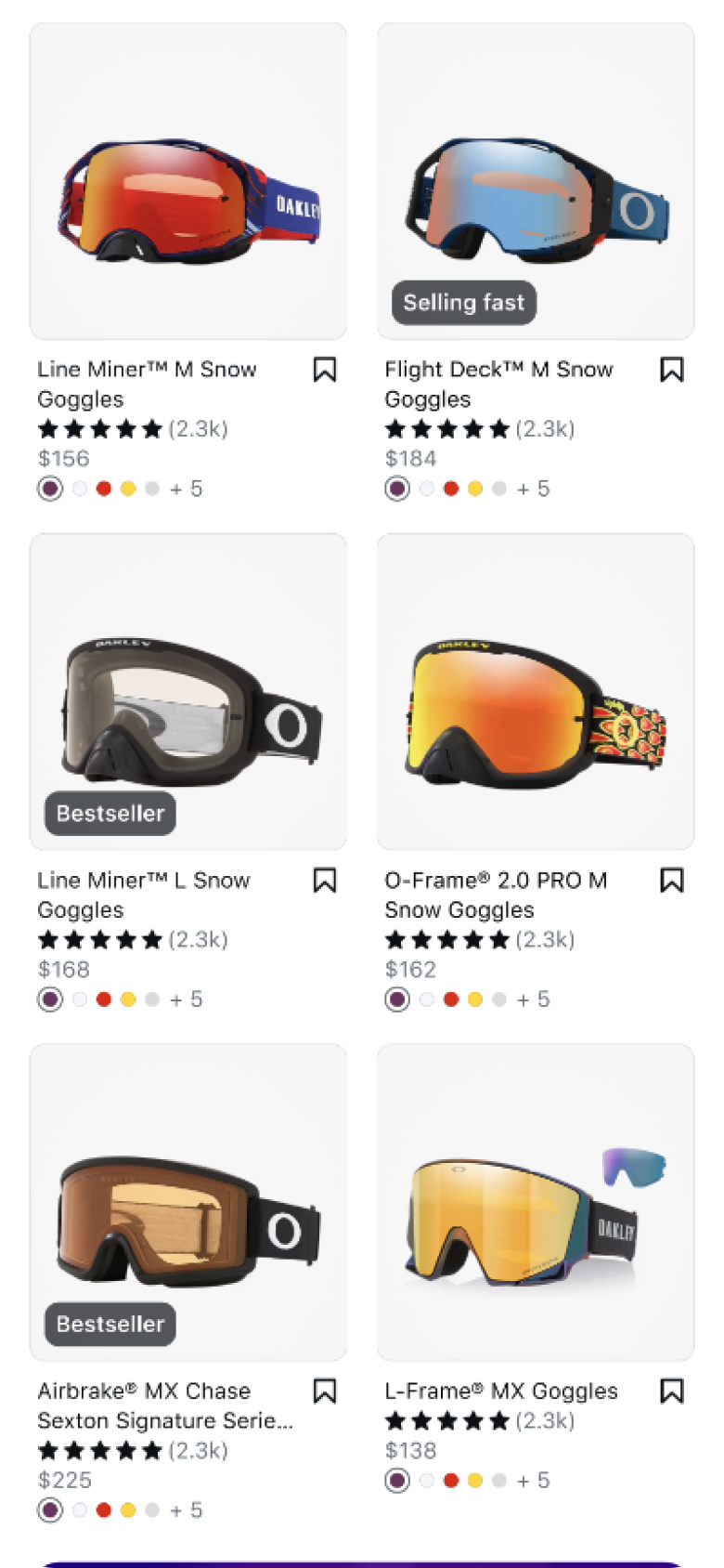 Competence PDP — Oakley Line Miner snow goggles